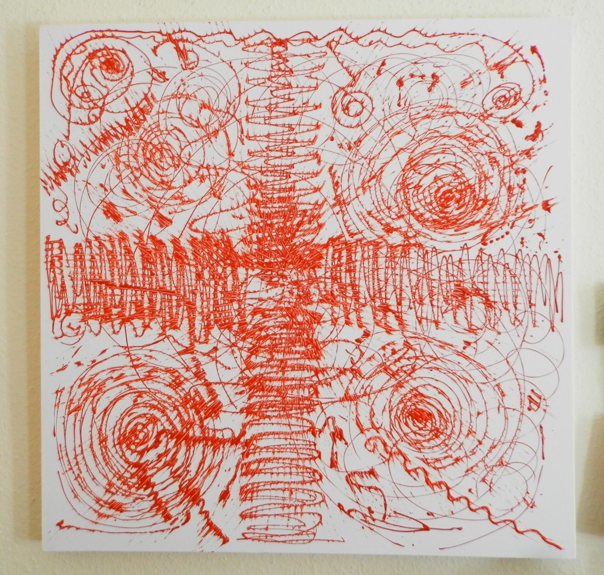 Red Sekret on Canvas 90 x 90 cm