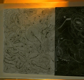 Night and Day II Acrylstifte on Canvas 70 x 90 cm