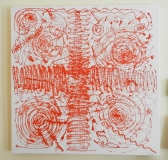 Red Sekret on Canvas 90 x 90 cm