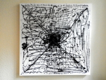 Black Sekret on Canvas 90 x 90 cm